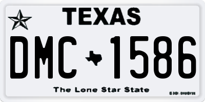 TX license plate DMC1586