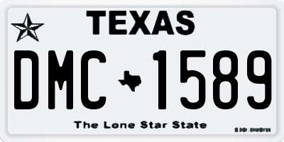 TX license plate DMC1589