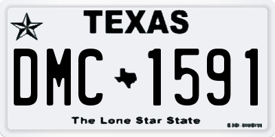 TX license plate DMC1591