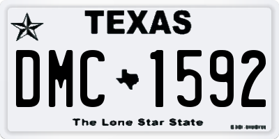 TX license plate DMC1592