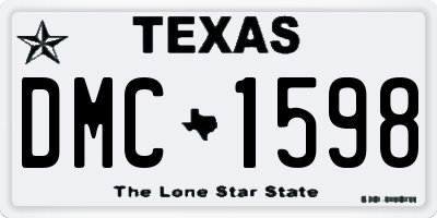 TX license plate DMC1598
