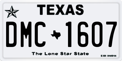 TX license plate DMC1607