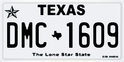 TX license plate DMC1609