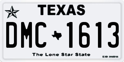 TX license plate DMC1613