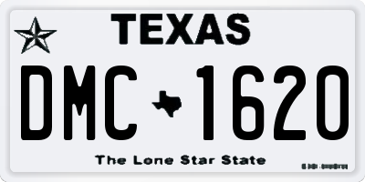 TX license plate DMC1620