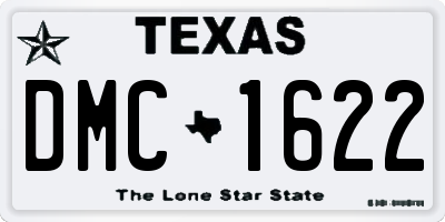 TX license plate DMC1622