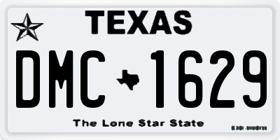 TX license plate DMC1629