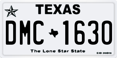 TX license plate DMC1630
