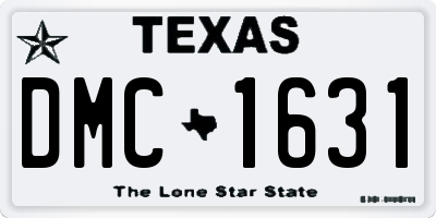 TX license plate DMC1631
