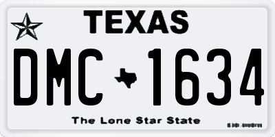 TX license plate DMC1634