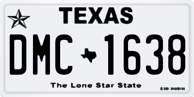TX license plate DMC1638