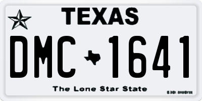 TX license plate DMC1641