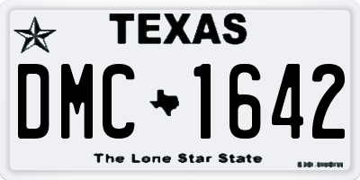 TX license plate DMC1642