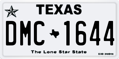 TX license plate DMC1644