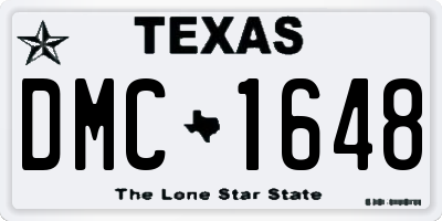 TX license plate DMC1648