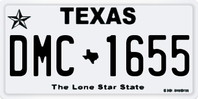 TX license plate DMC1655