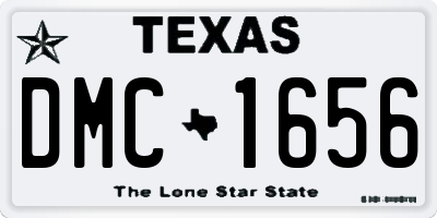 TX license plate DMC1656