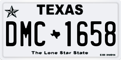 TX license plate DMC1658