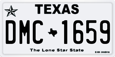 TX license plate DMC1659