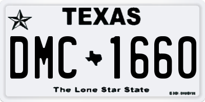 TX license plate DMC1660