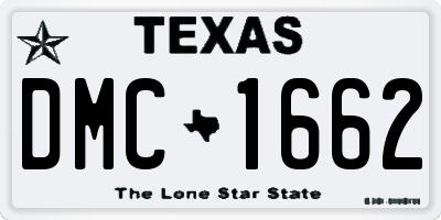 TX license plate DMC1662