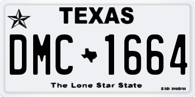 TX license plate DMC1664