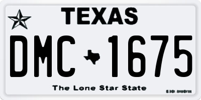 TX license plate DMC1675