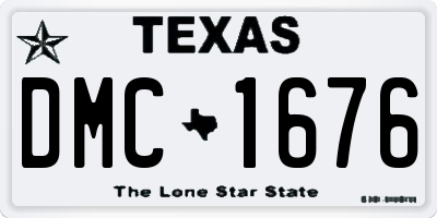 TX license plate DMC1676
