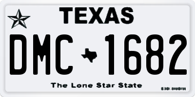 TX license plate DMC1682
