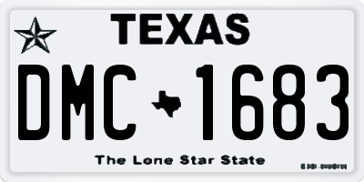 TX license plate DMC1683