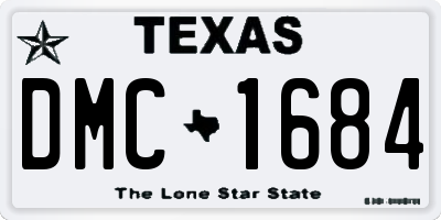TX license plate DMC1684
