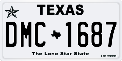 TX license plate DMC1687