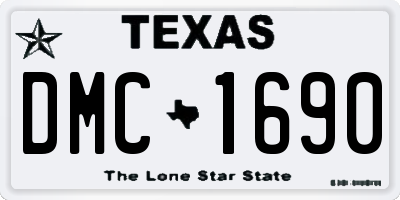 TX license plate DMC1690