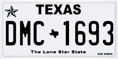 TX license plate DMC1693