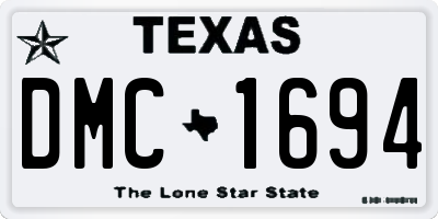 TX license plate DMC1694