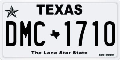 TX license plate DMC1710