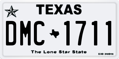 TX license plate DMC1711