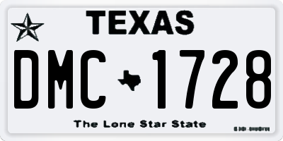 TX license plate DMC1728