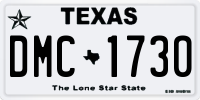 TX license plate DMC1730