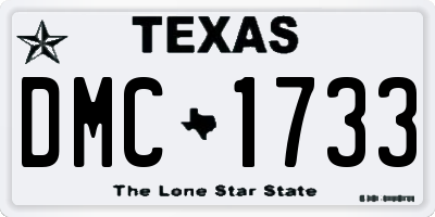 TX license plate DMC1733