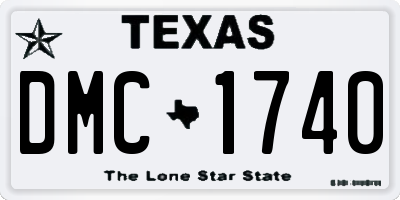 TX license plate DMC1740