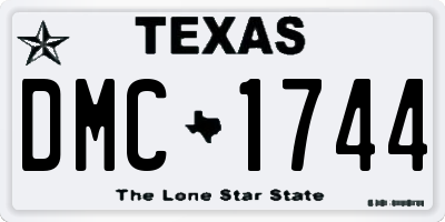 TX license plate DMC1744