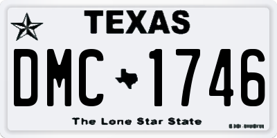 TX license plate DMC1746