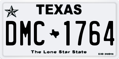TX license plate DMC1764