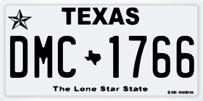 TX license plate DMC1766