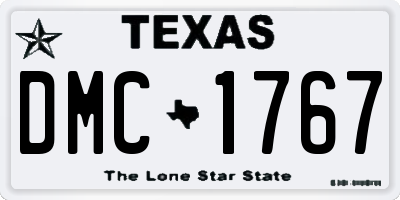 TX license plate DMC1767