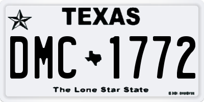 TX license plate DMC1772