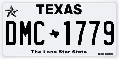 TX license plate DMC1779