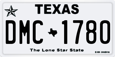 TX license plate DMC1780