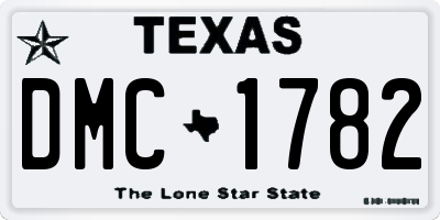 TX license plate DMC1782